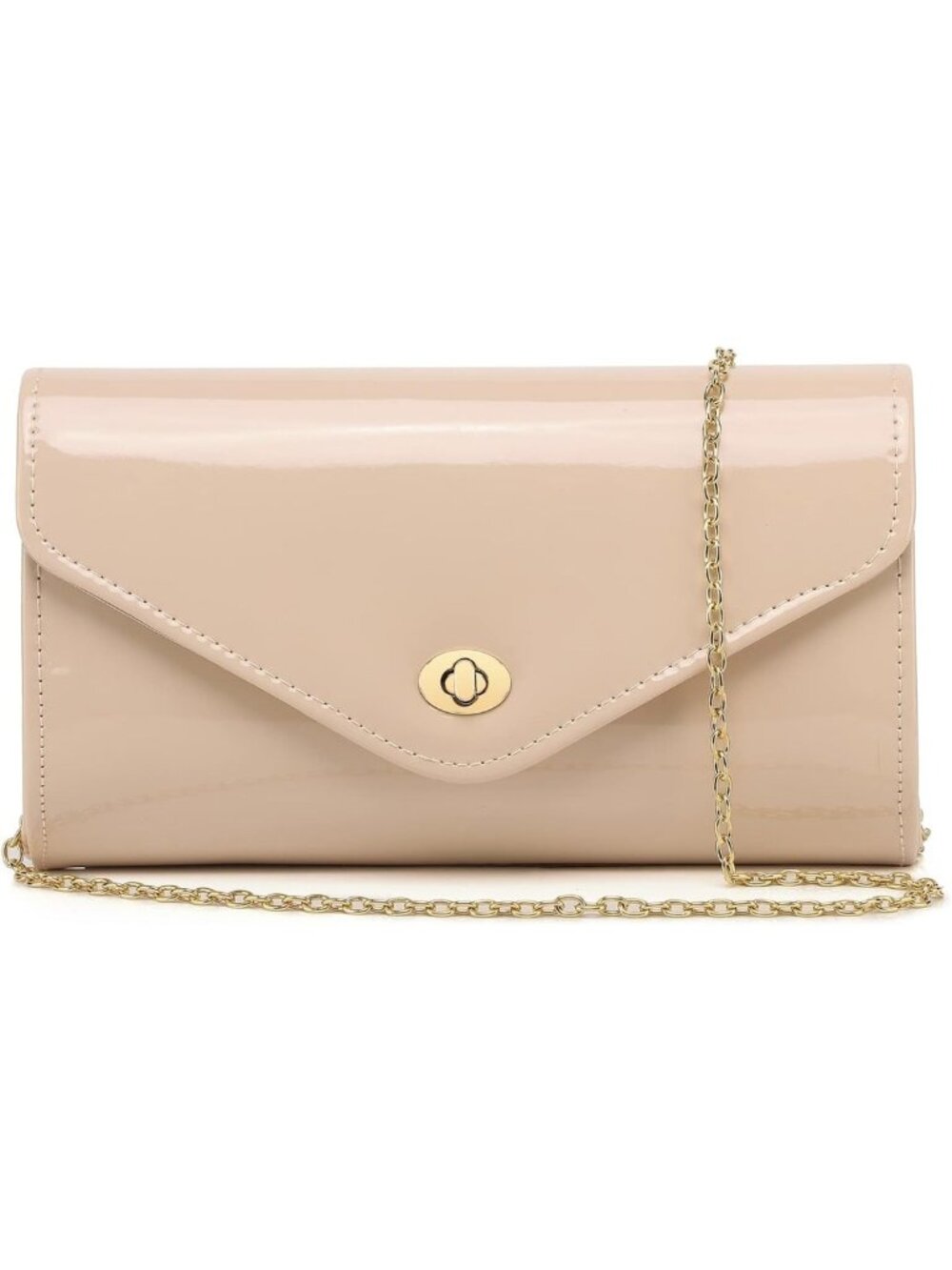 Stylish Patent Leather Envelope Clutch - Women's Evening Handbag for Parties